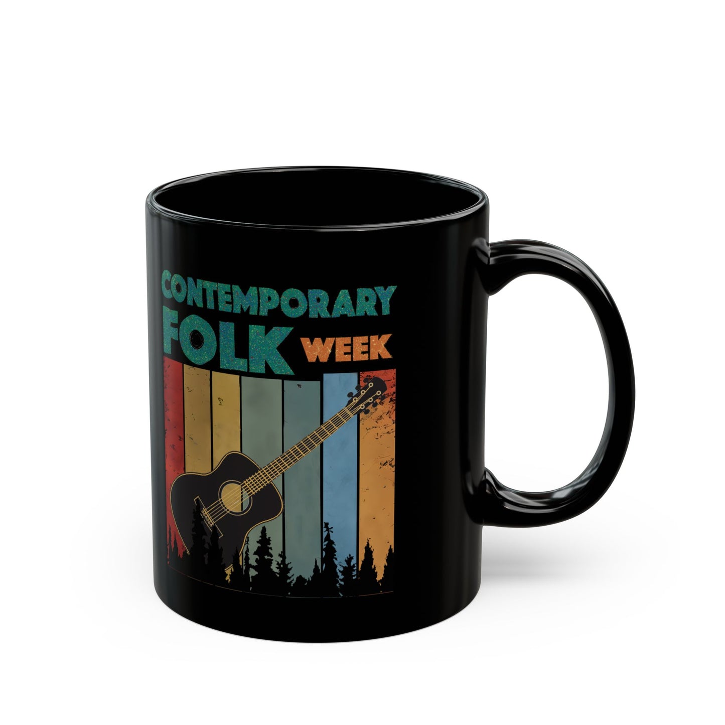 Contemporary Folk Week - Black Ceramic Coffee Cup