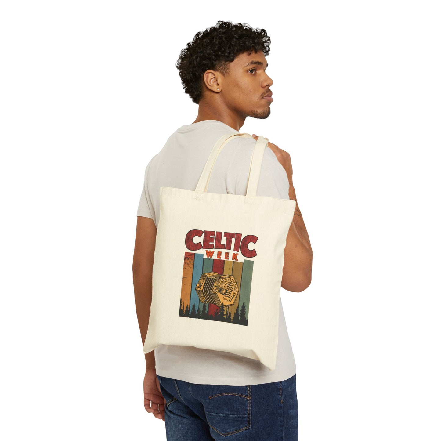 Celtic Week Cotton Canvas Tote Bag w/ Concertina
