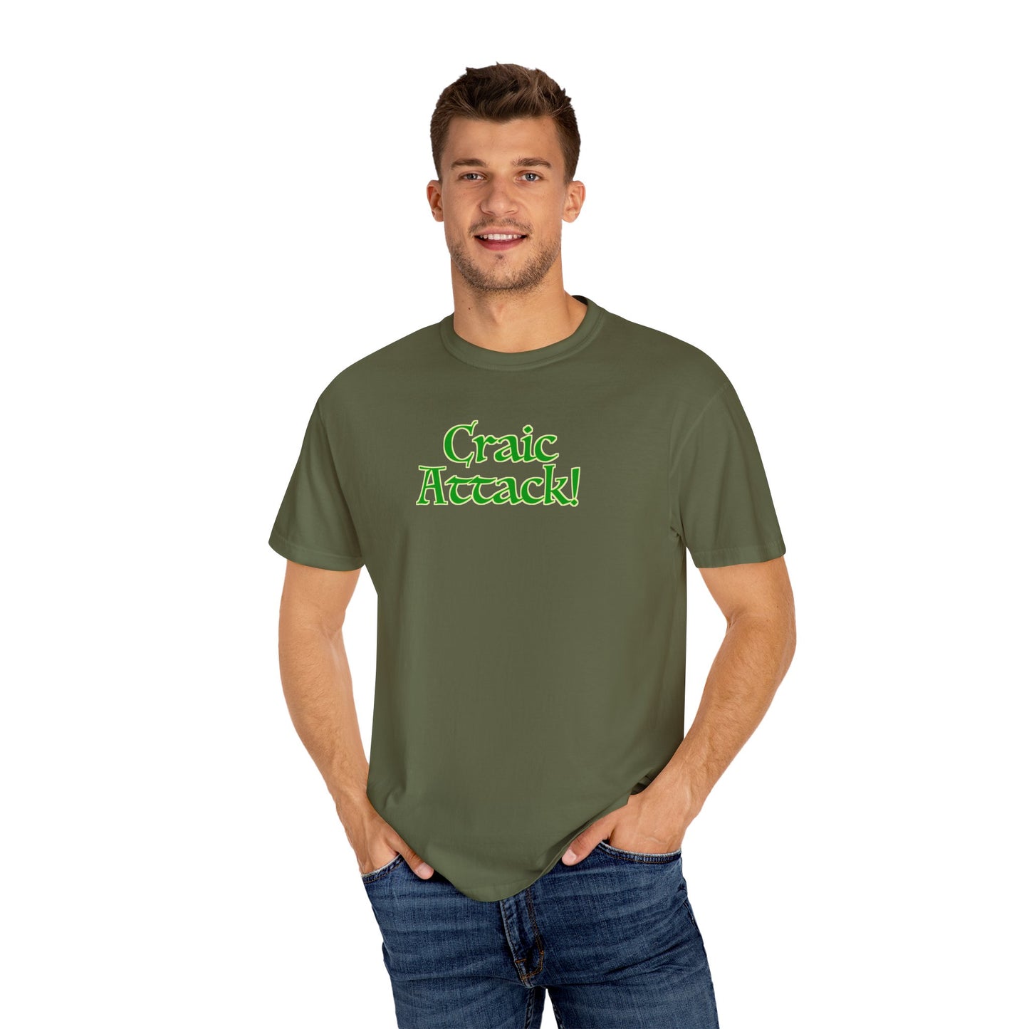 Craic Attack! Unisex Garment-Dyed T-shirt