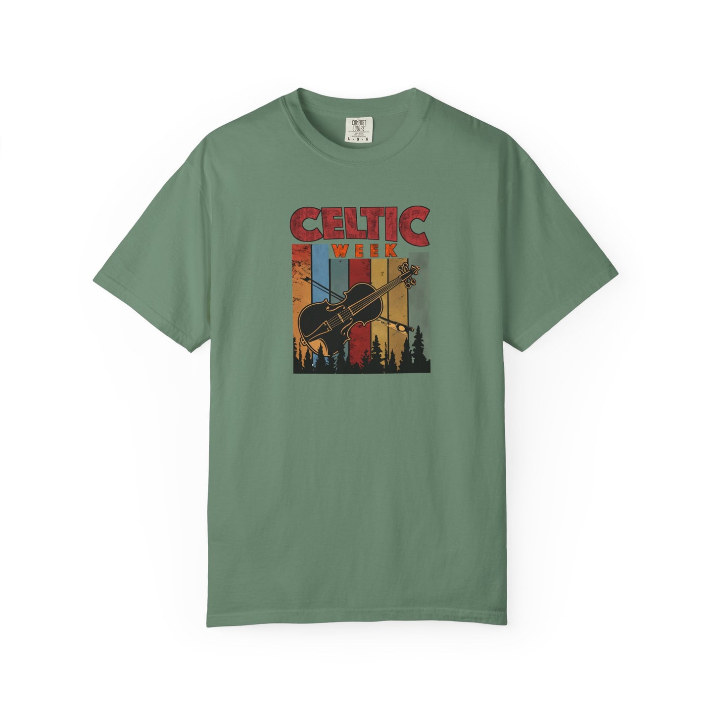 Celtic Week T-Shirt, Unisex Cotton Tee w/ Fiddle