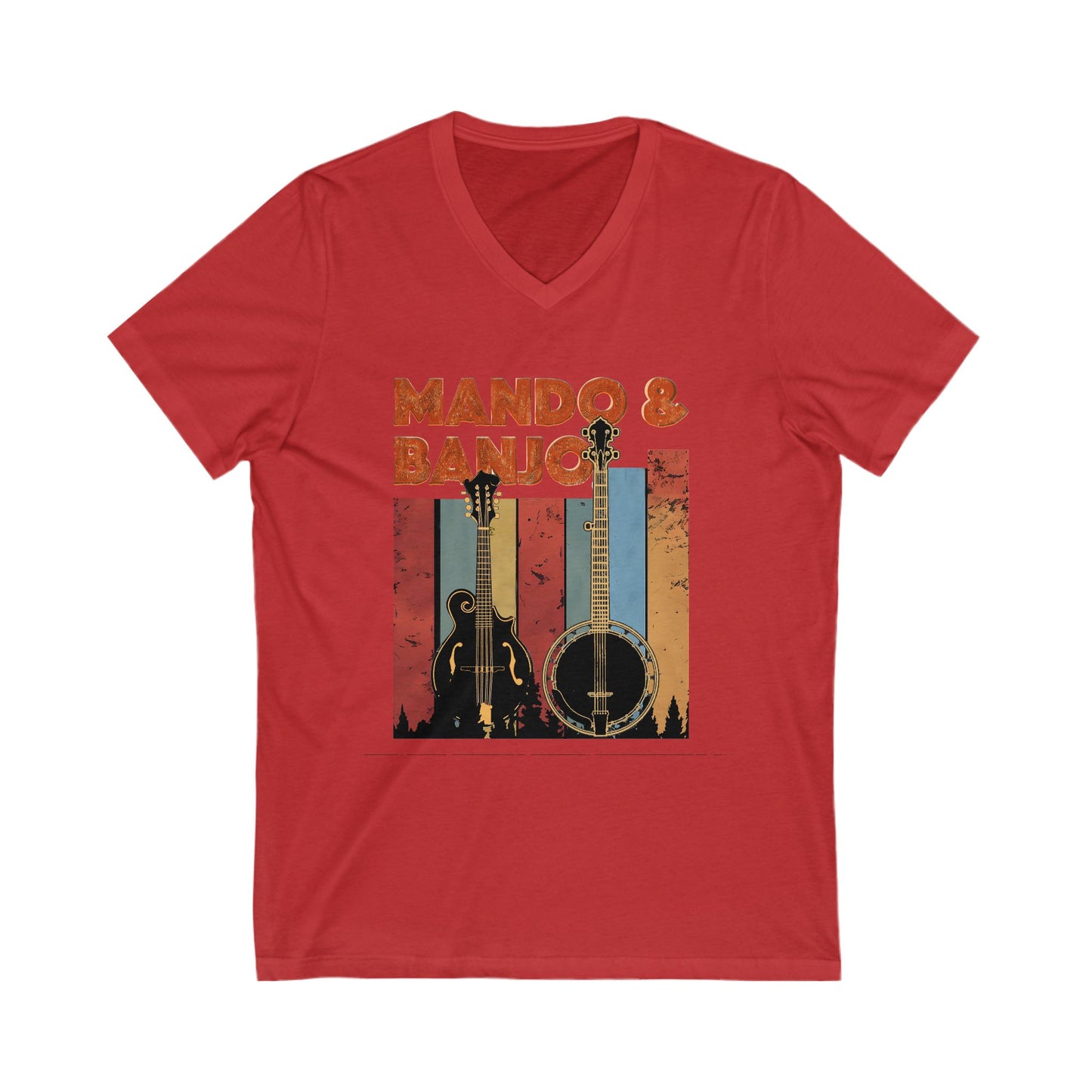 Mando & Banjo Week - V-Neck Tee for Music Lovers