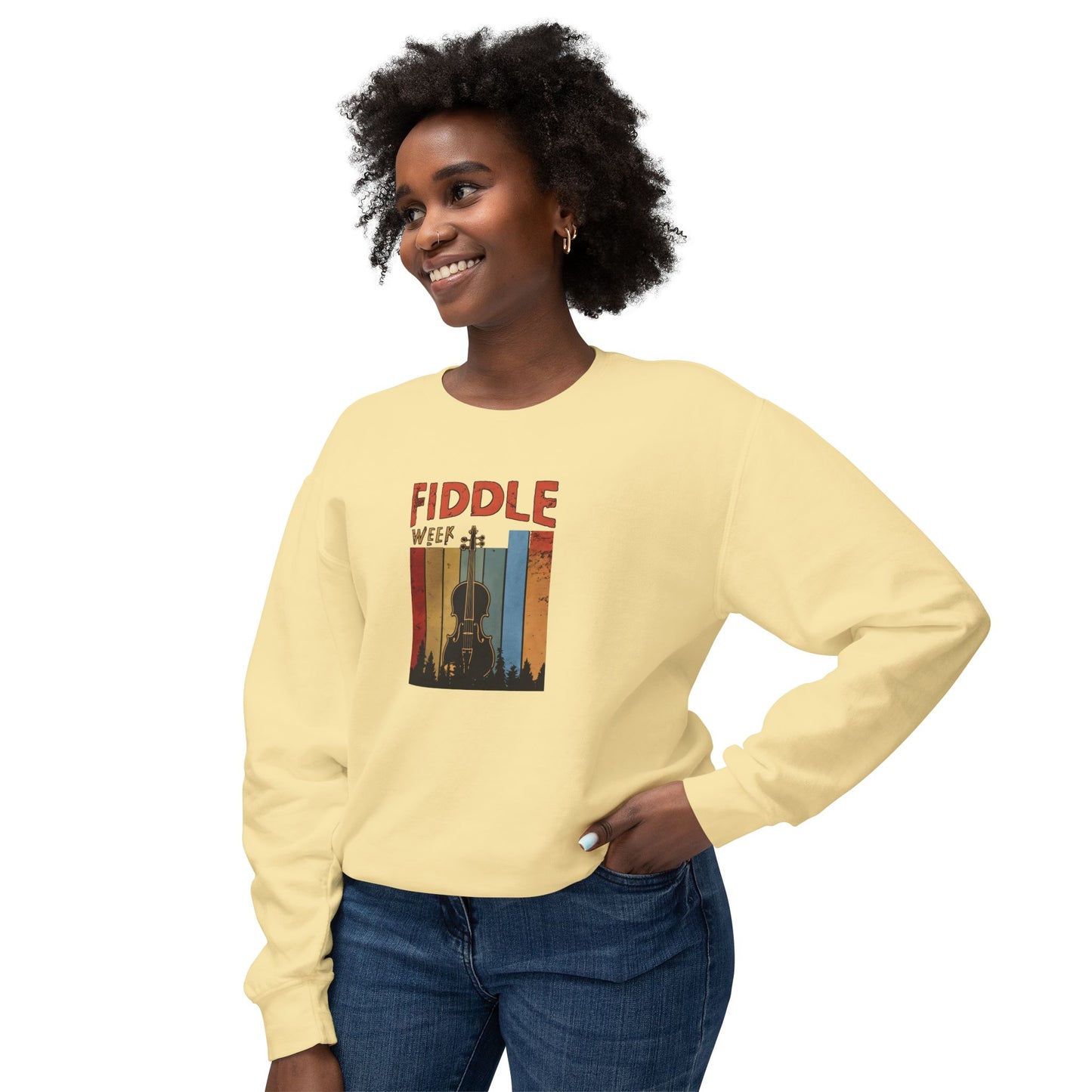 Fiddle Week Unisex Lightweight Crewneck Sweatshirt