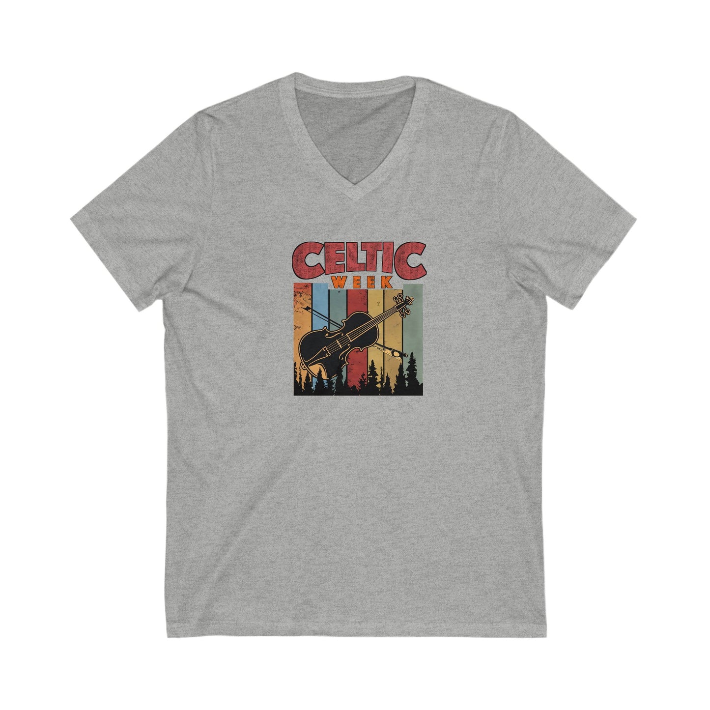 Celtic Week V-Neck Tee for Music Lovers
