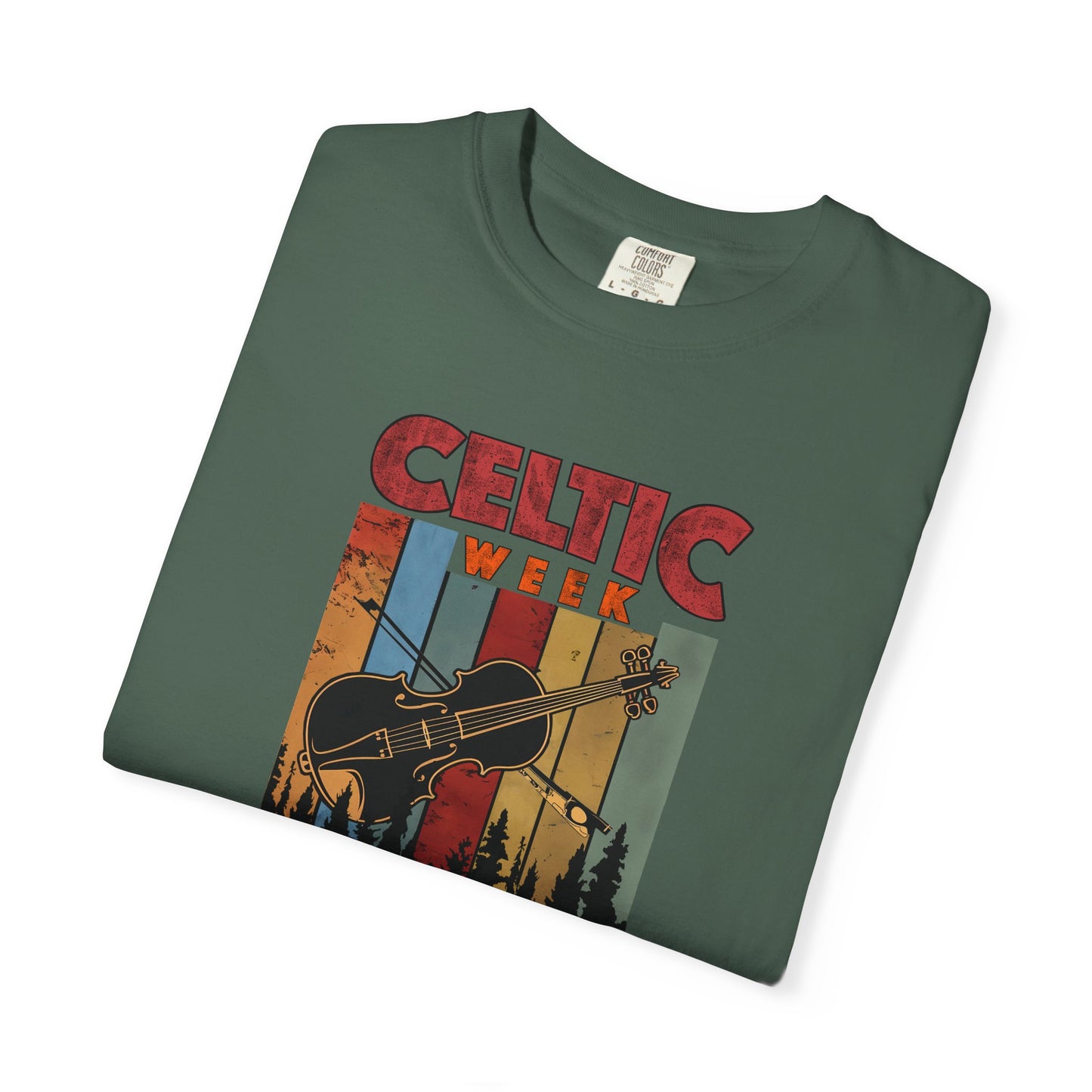 Celtic Week T-Shirt, Unisex Cotton Tee w/ Fiddle