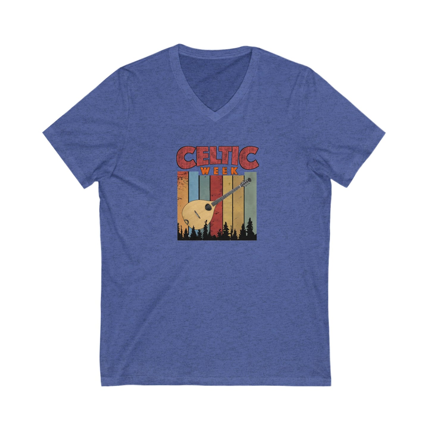 Celtic Week V-Neck Tee w/ Bouzouki