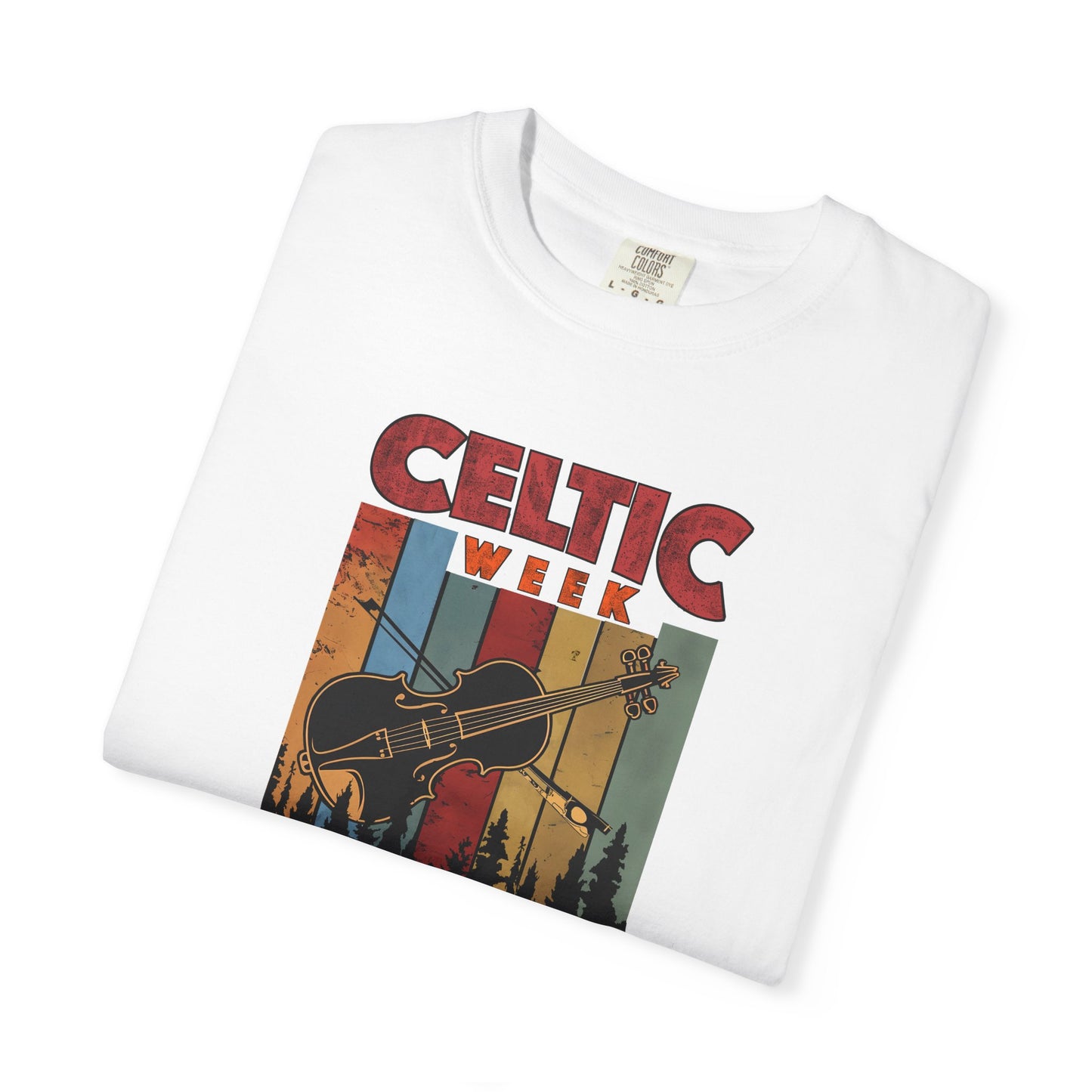 Celtic Week T-Shirt, Unisex Cotton Tee w/ Fiddle