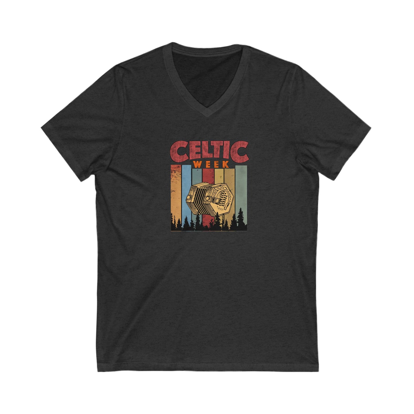 Celtic Week V-Neck Tee w/ concertina