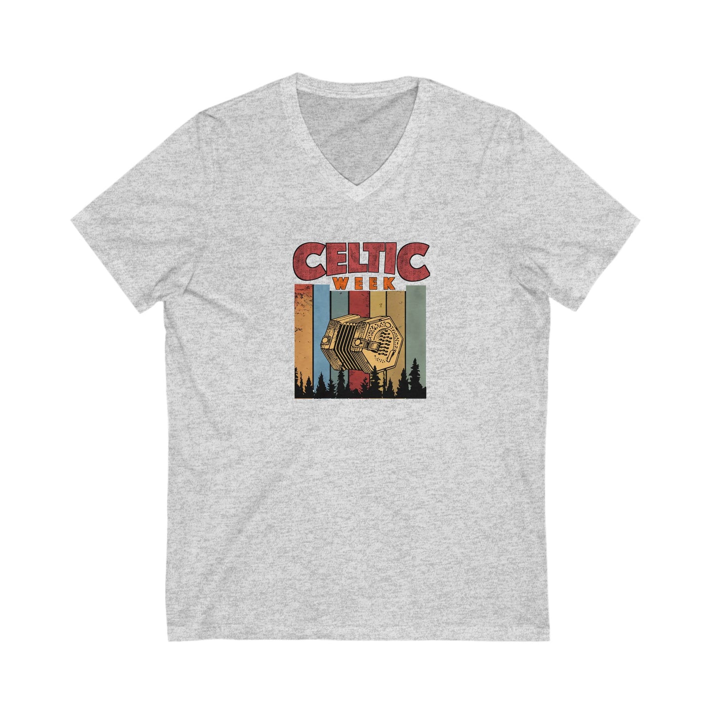 Celtic Week V-Neck Tee w/ concertina