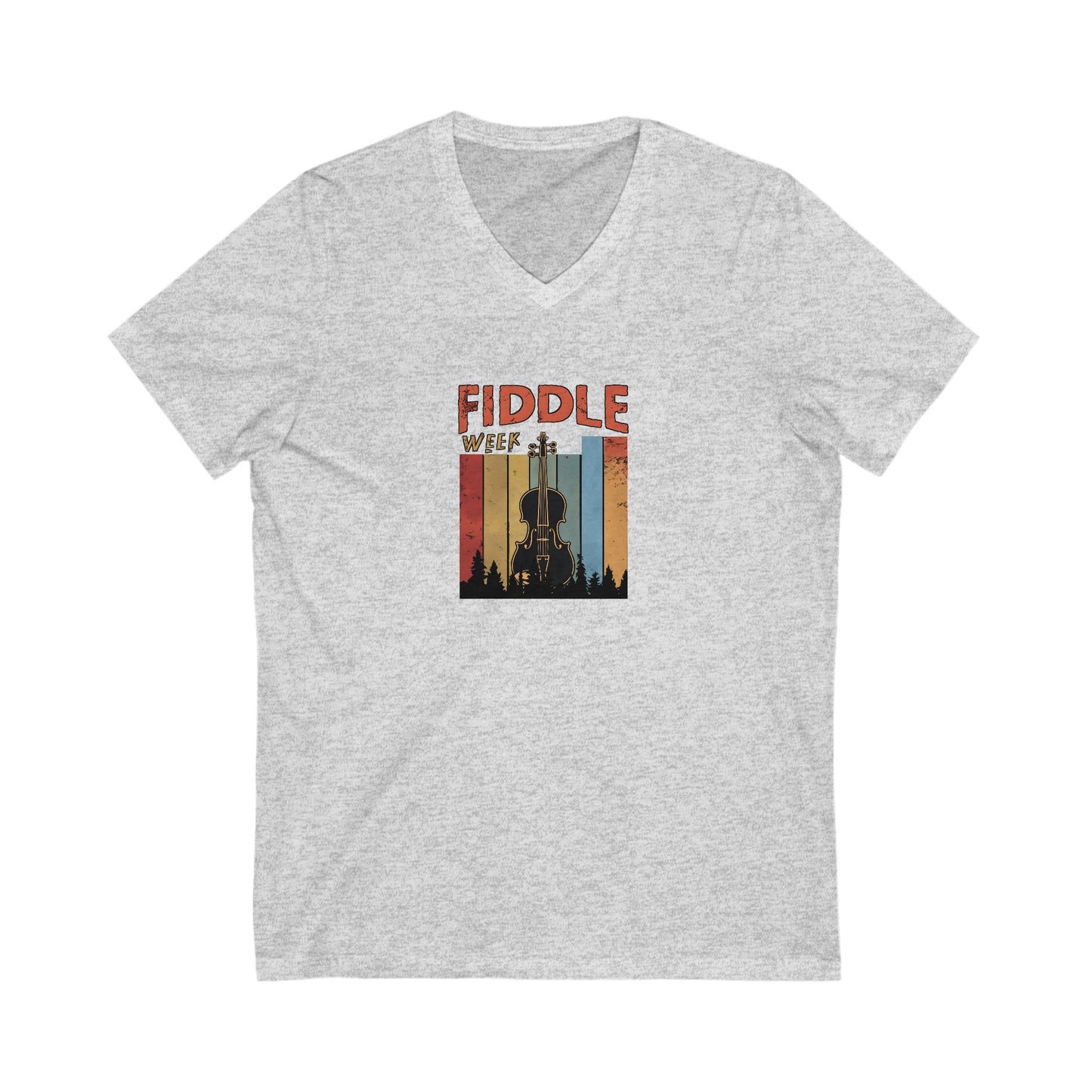 Fiddle Week V-Neck Unisex Tee