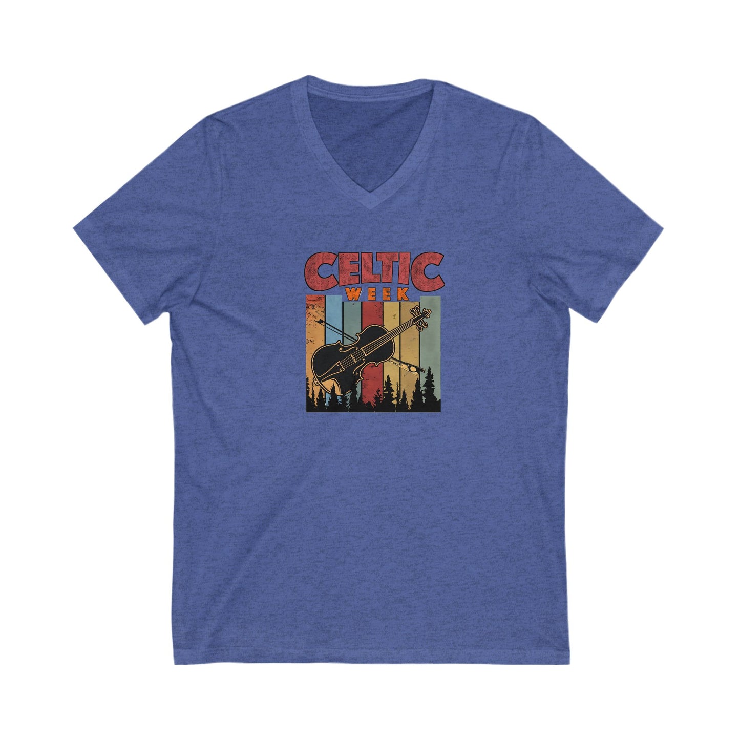 Celtic Week V-Neck Tee for Music Lovers