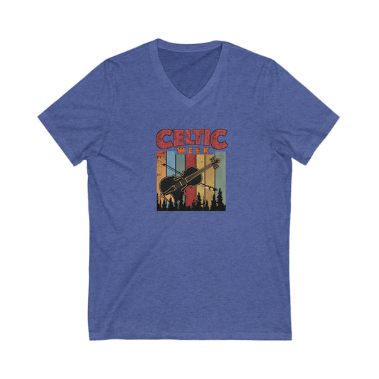 Celtic Week V-Neck Tee for Music Lovers