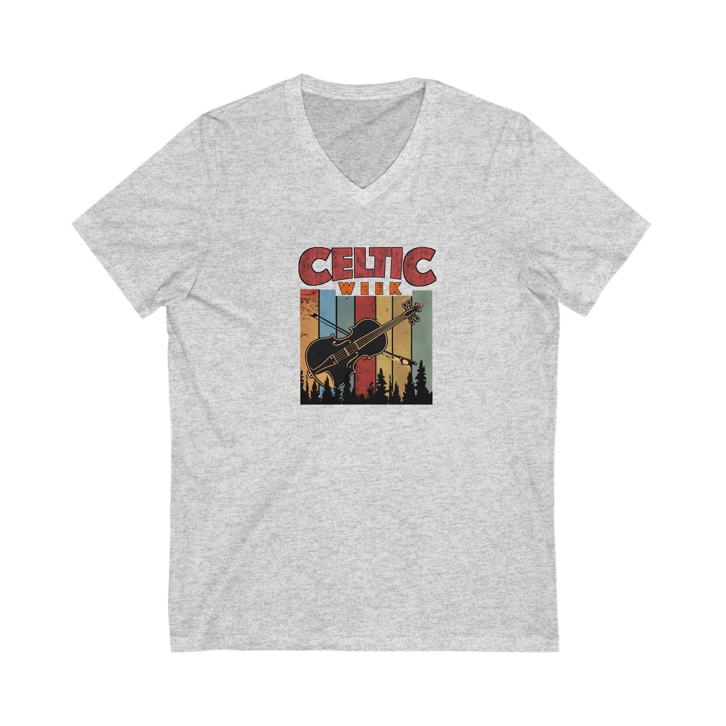 Celtic Week V-Neck Tee for Music Lovers