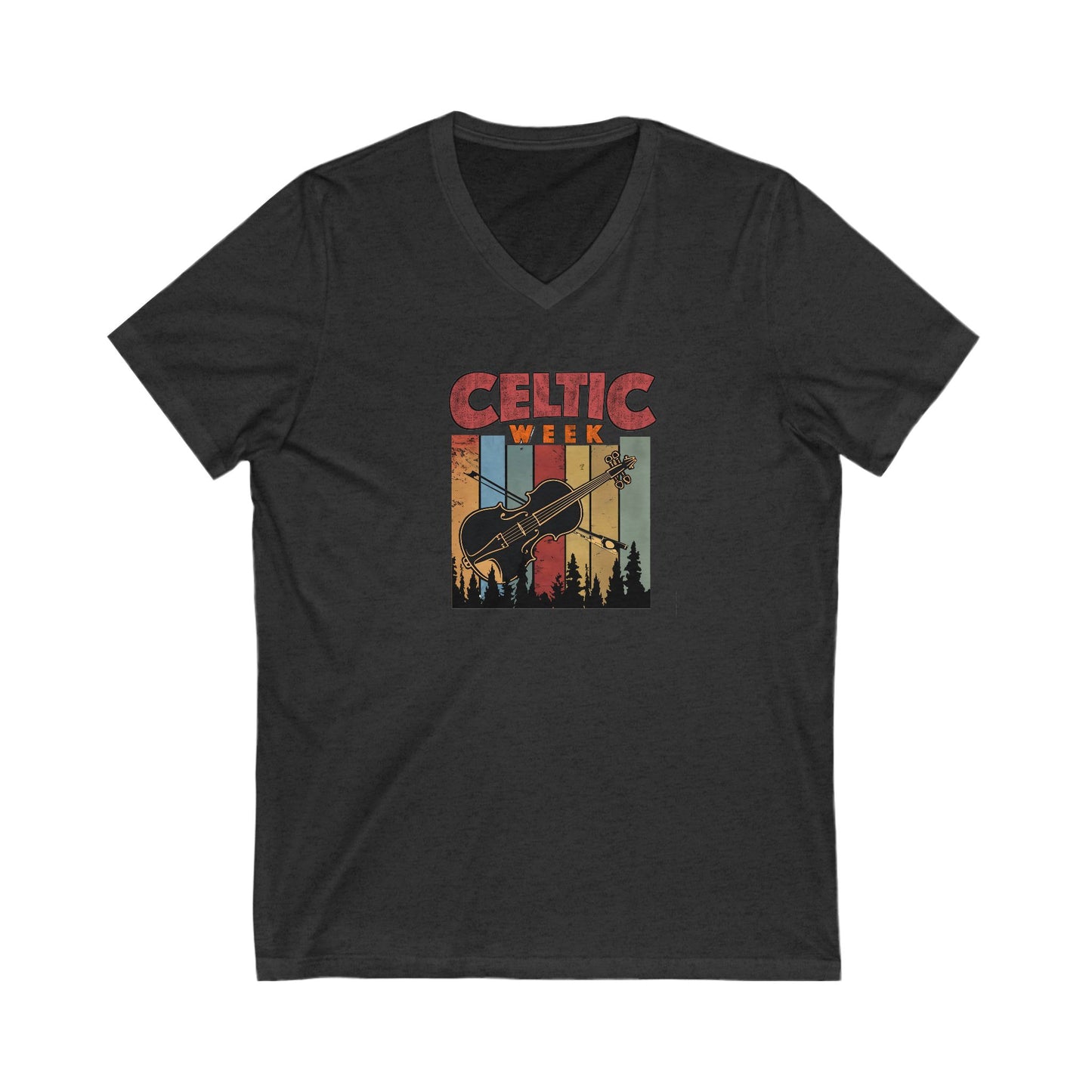 Celtic Week V-Neck Tee for Music Lovers