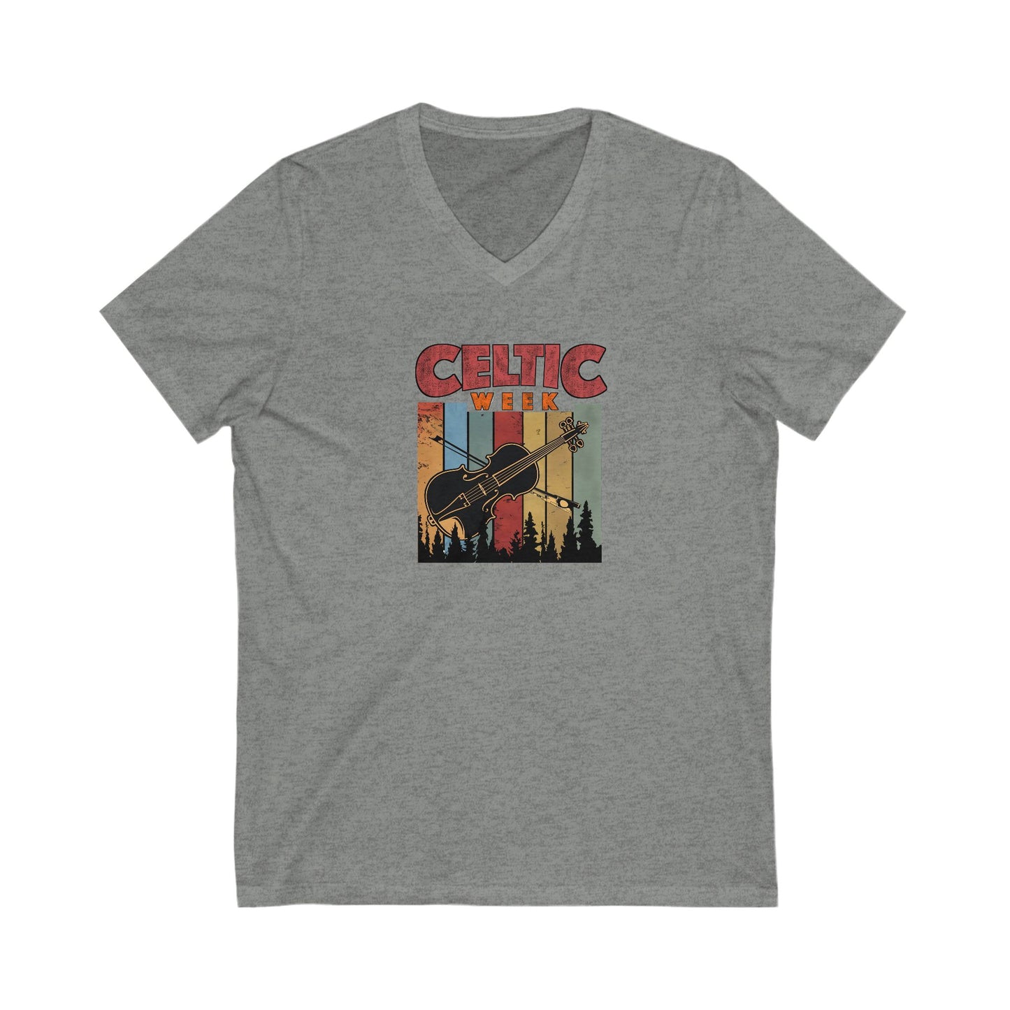 Celtic Week V-Neck Tee for Music Lovers