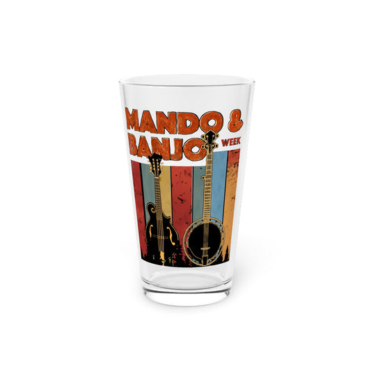 Mando & Banjo Pint Glass, 16oz