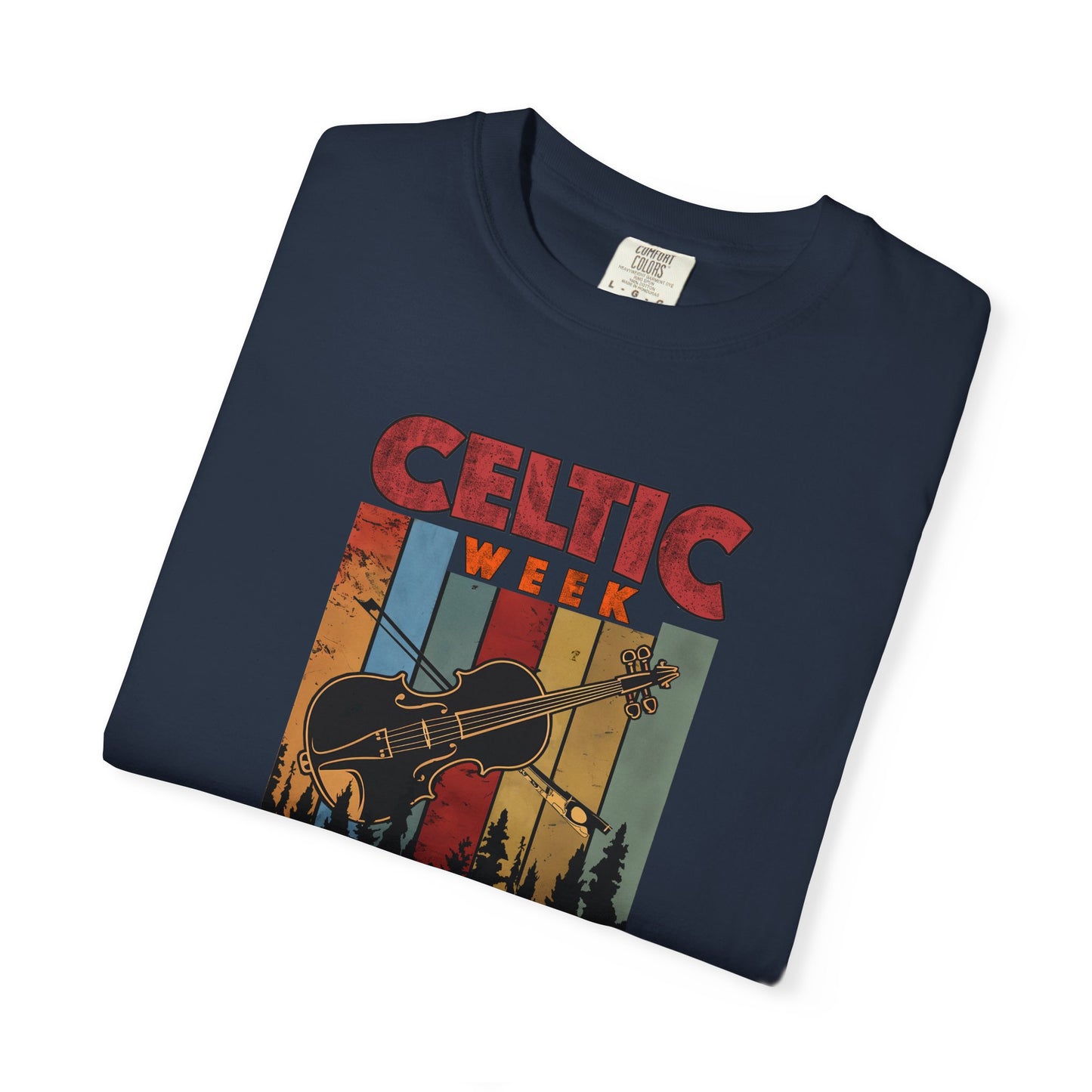 Celtic Week T-Shirt, Unisex Cotton Tee w/ Fiddle