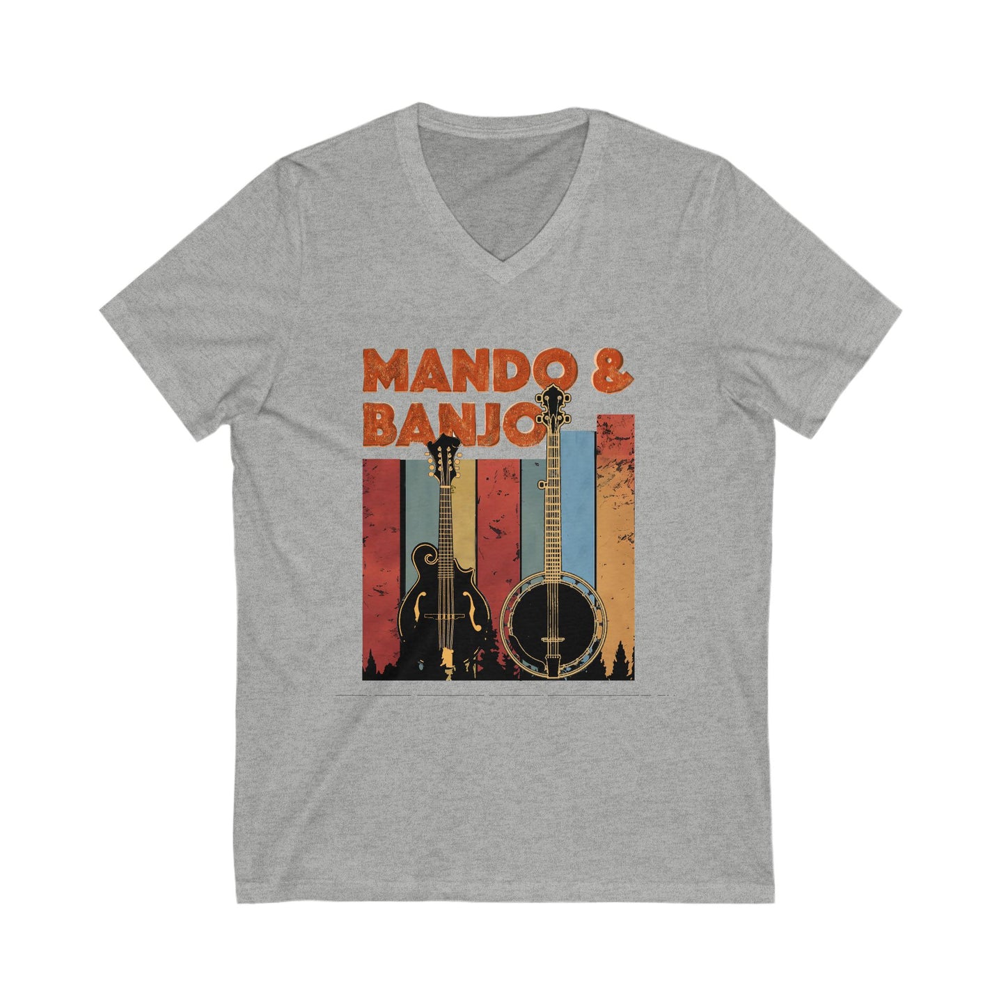 Mando & Banjo Week - V-Neck Tee for Music Lovers
