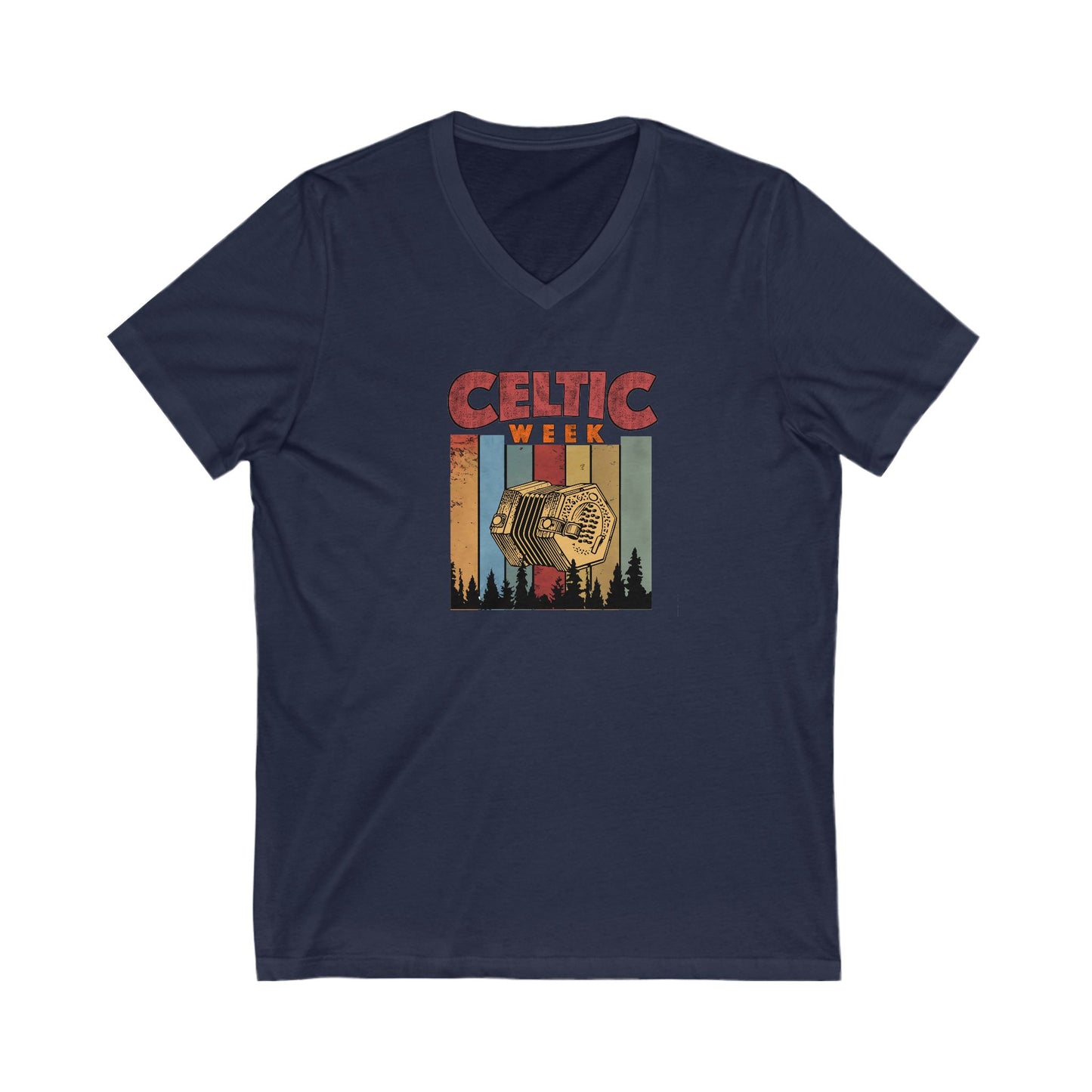 Celtic Week V-Neck Tee w/ concertina