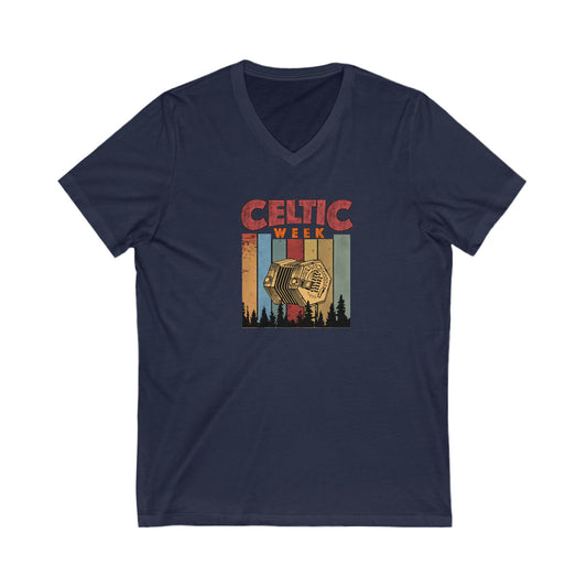 Celtic Week V-Neck Tee w/ concertina