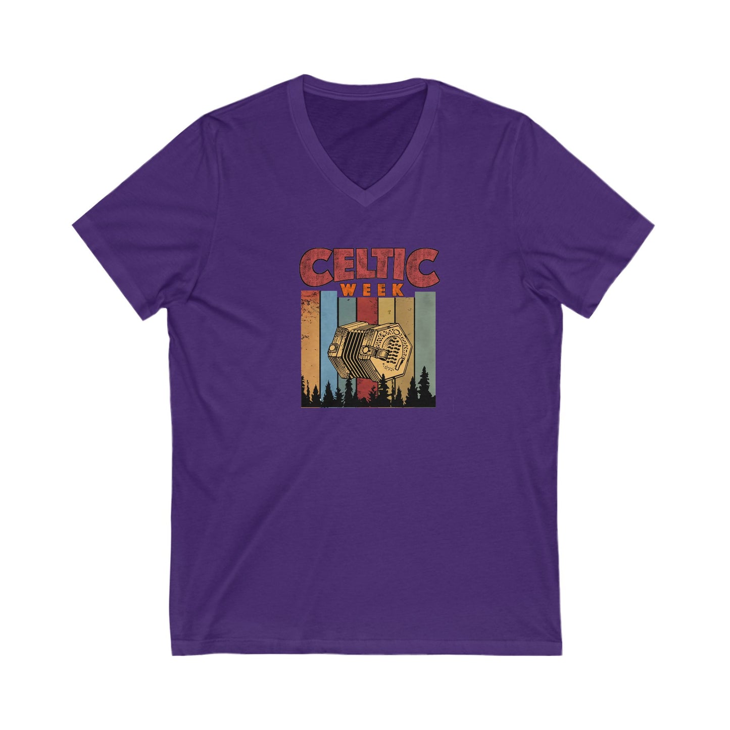 Celtic Week V-Neck Tee w/ concertina