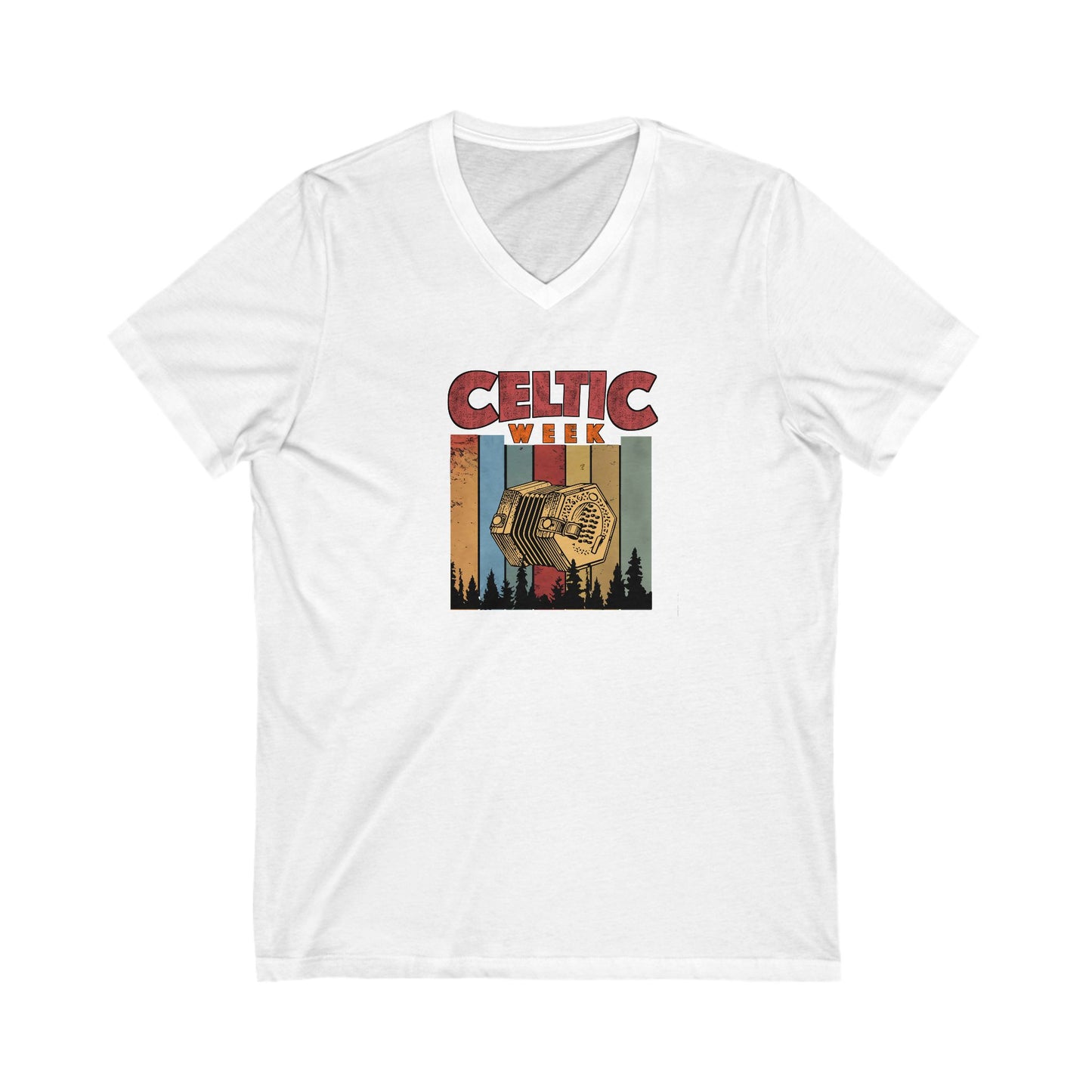 Celtic Week V-Neck Tee w/ concertina