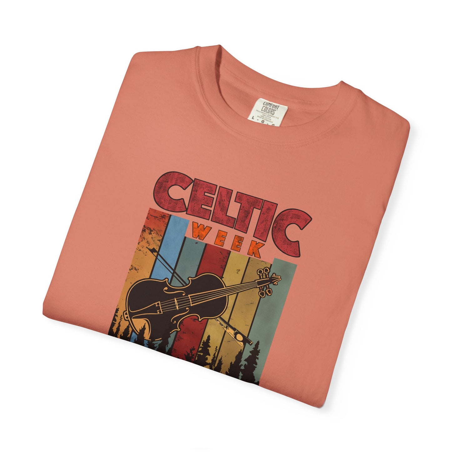 Celtic Week T-Shirt, Unisex Cotton Tee w/ Fiddle