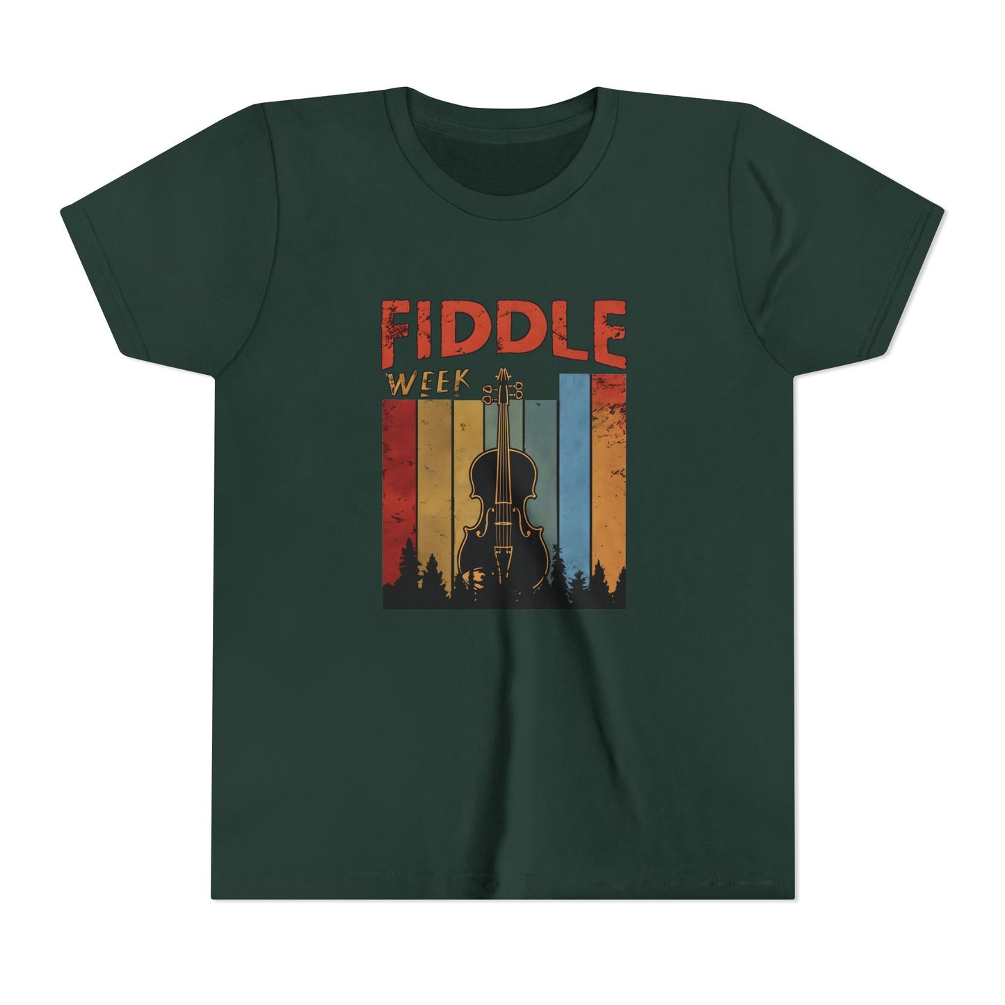 Fiddle Week Youth Short Sleeve Tee - Celebrate Music and Adventure