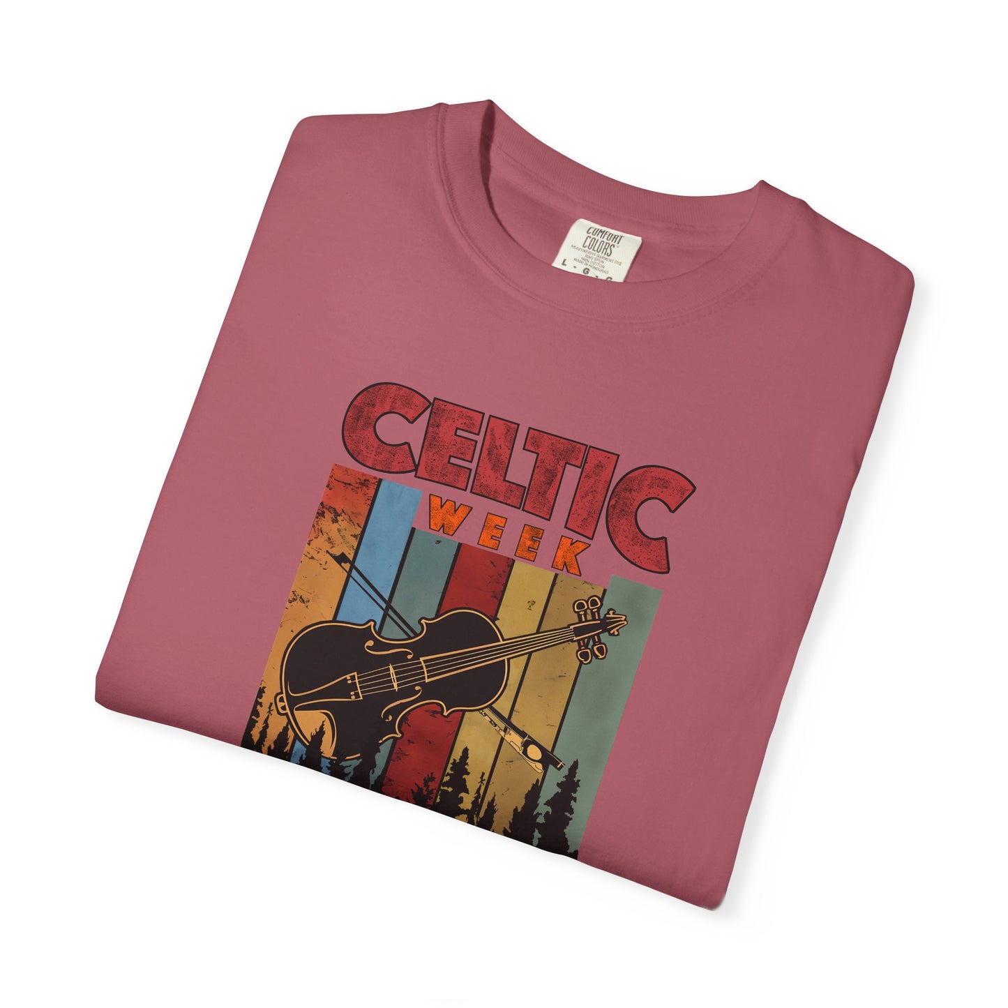 Celtic Week T-Shirt, Unisex Cotton Tee w/ Fiddle