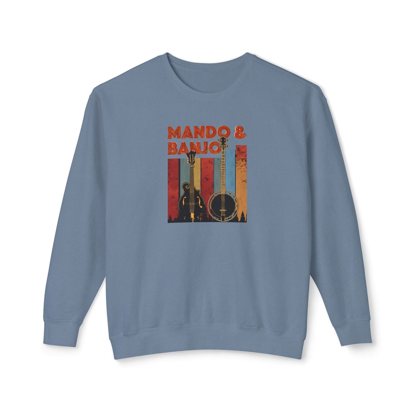 Mando & Banjo Unisex Lightweight Crewneck Sweatshirt - Perfect Gift for Music Lovers