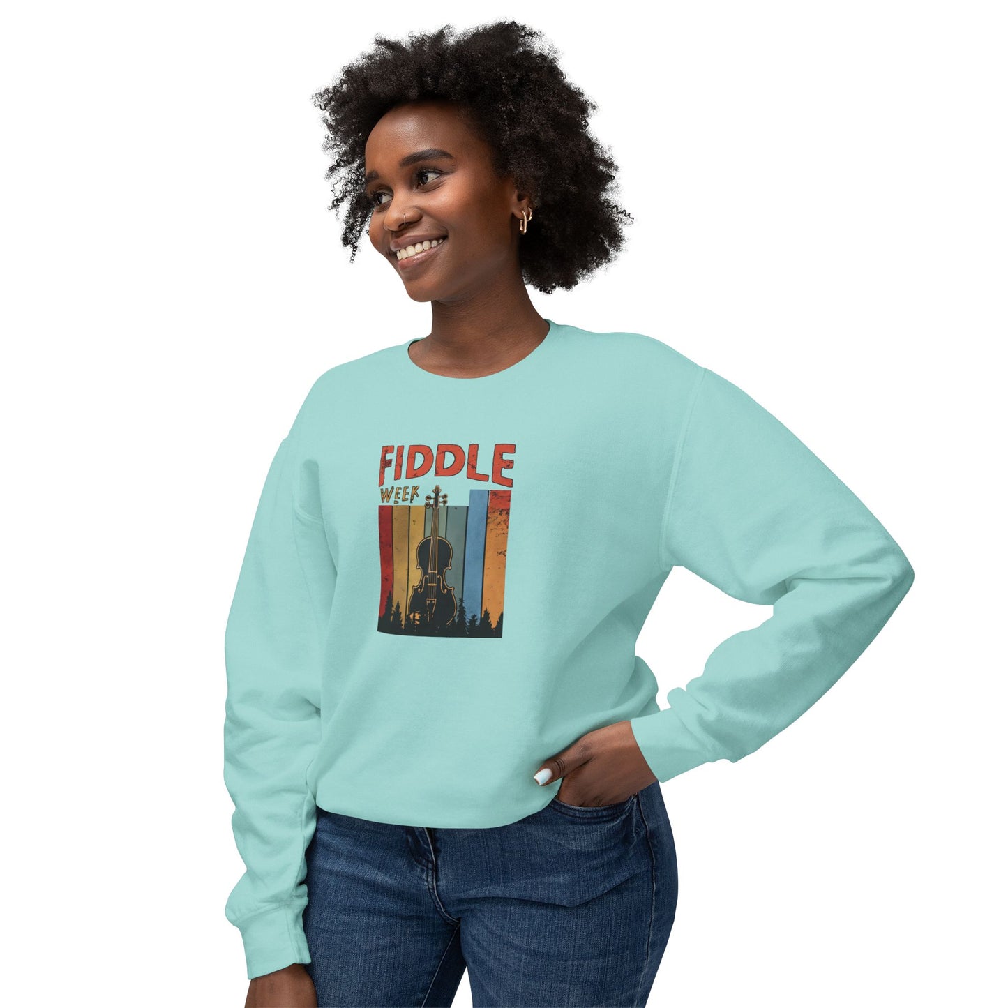 Fiddle Week Unisex Lightweight Crewneck Sweatshirt