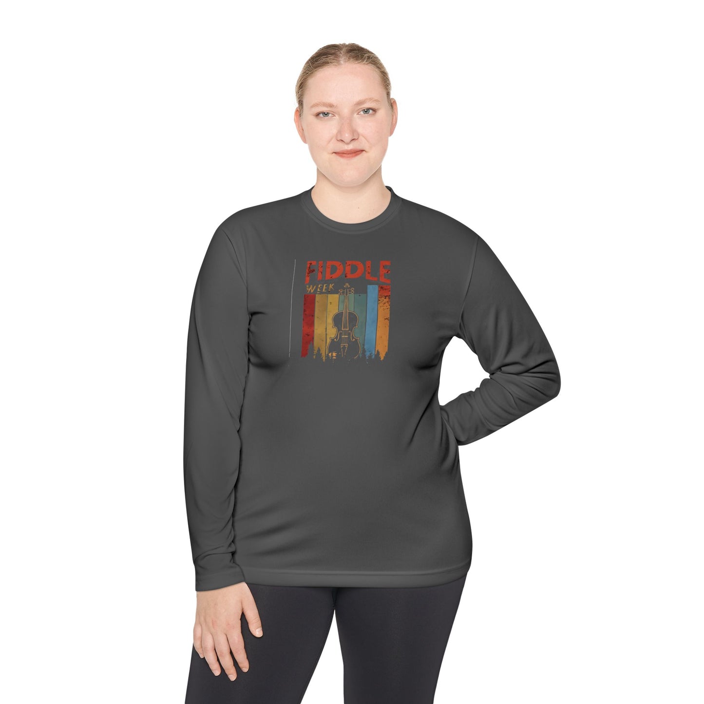 Vintage Fiddle Music Long Sleeve Tee, Music Lover Gift, Festival Apparel, Unisex Lightweight Shirt, Country Music Tee, Unique Graphic Tee