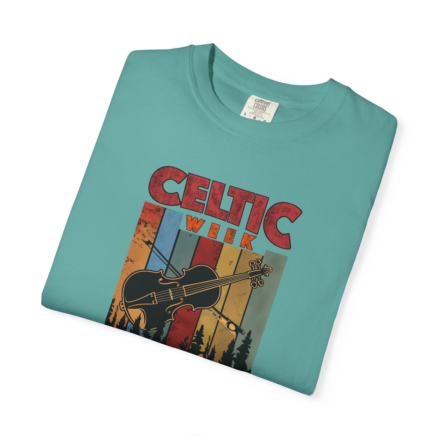 Celtic Week T-Shirt, Unisex Cotton Tee w/ Fiddle