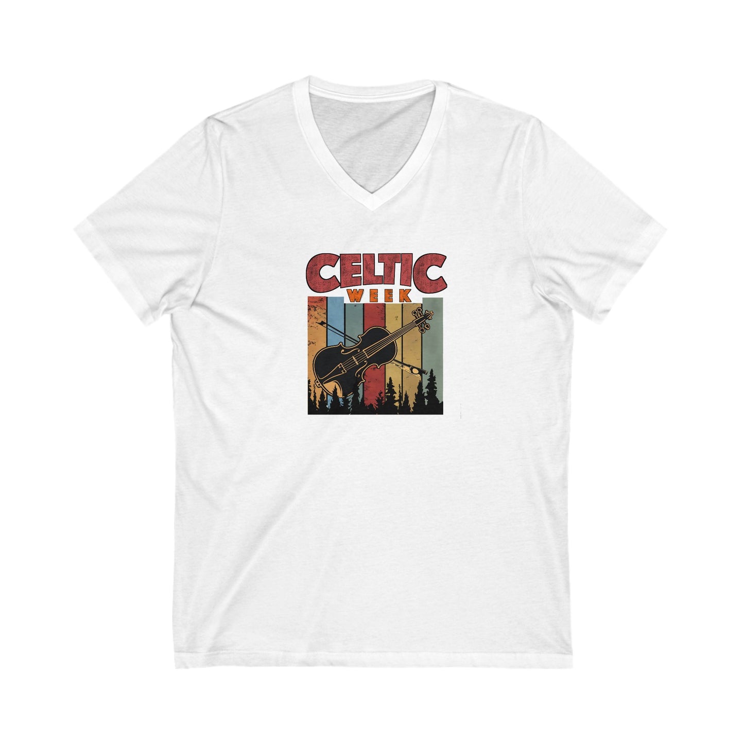 Celtic Week V-Neck Tee for Music Lovers