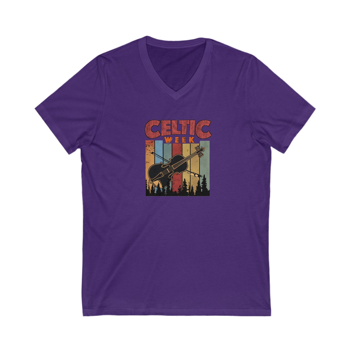 Celtic Week V-Neck Tee for Music Lovers