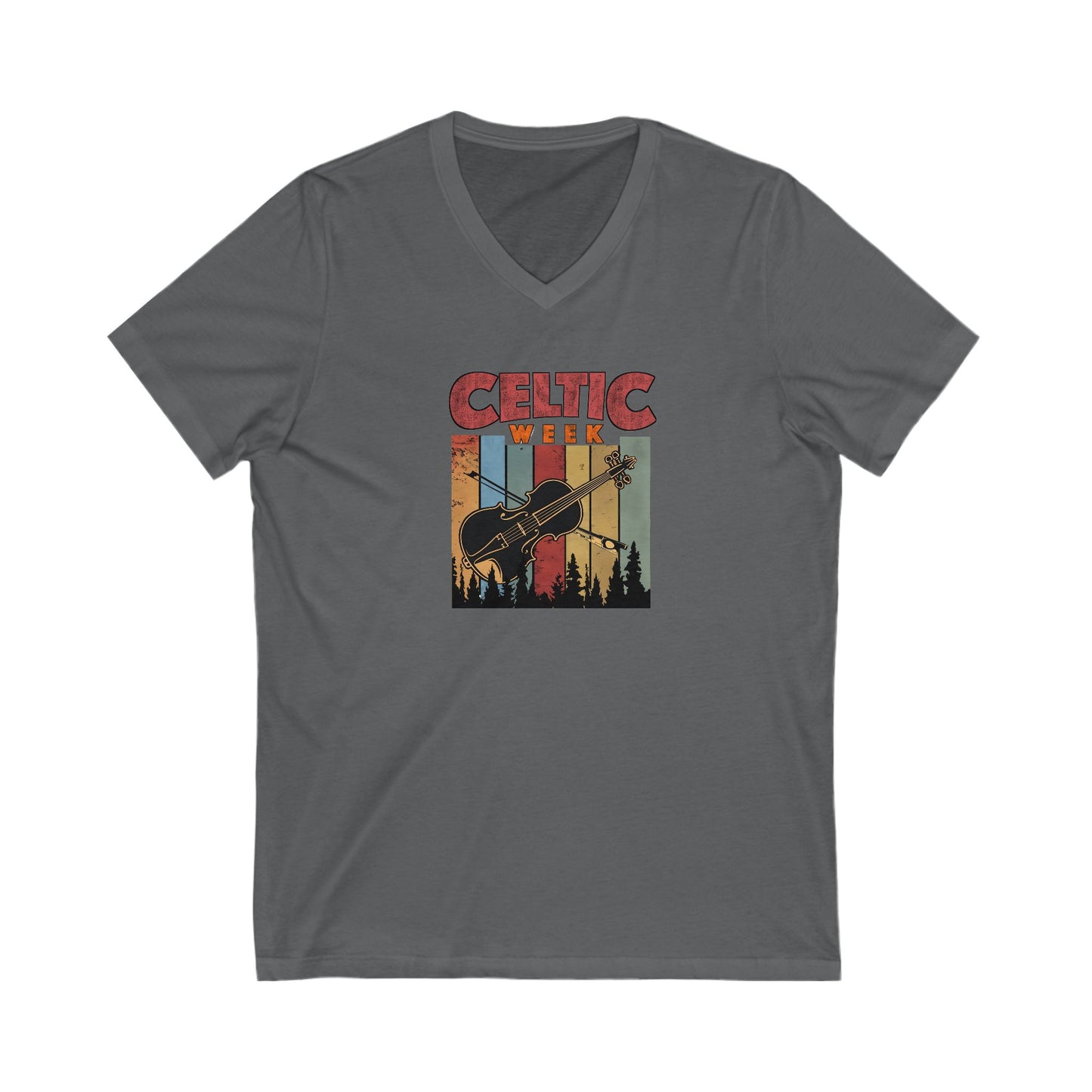 Celtic Week V-Neck Tee for Music Lovers