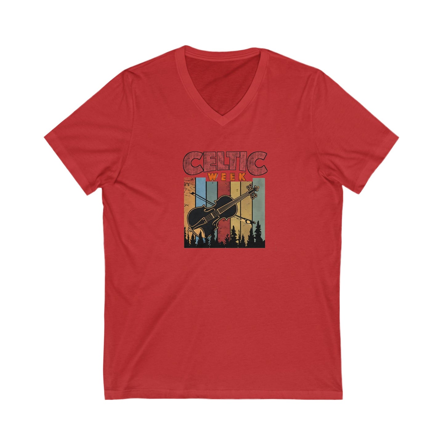 Celtic Week V-Neck Tee for Music Lovers