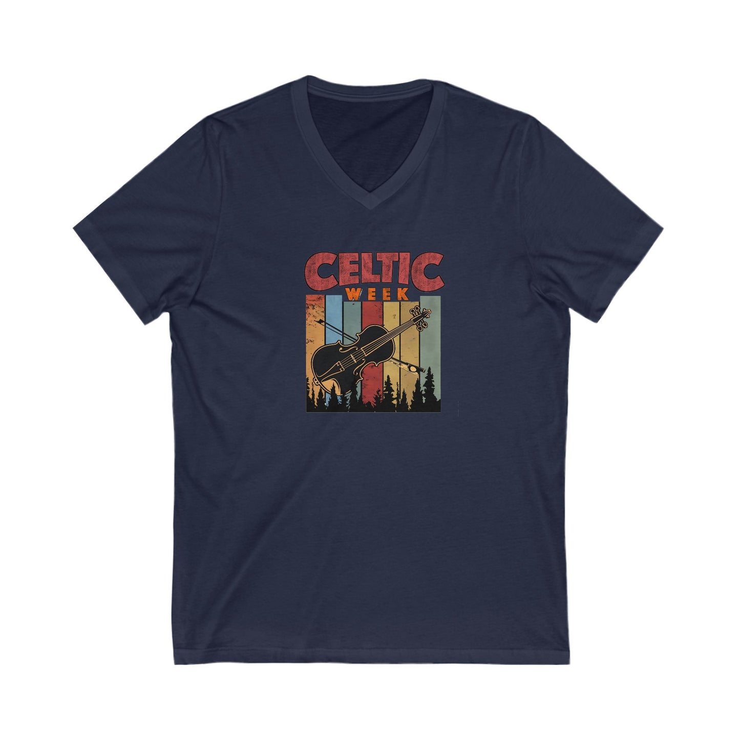 Celtic Week V-Neck Tee for Music Lovers