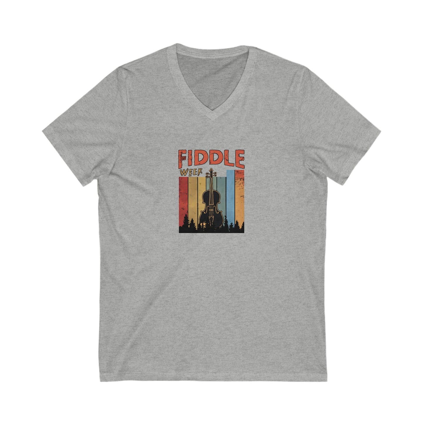 Fiddle Week V-Neck Unisex Tee
