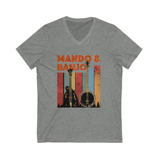 Mando & Banjo Week - V-Neck Tee for Music Lovers