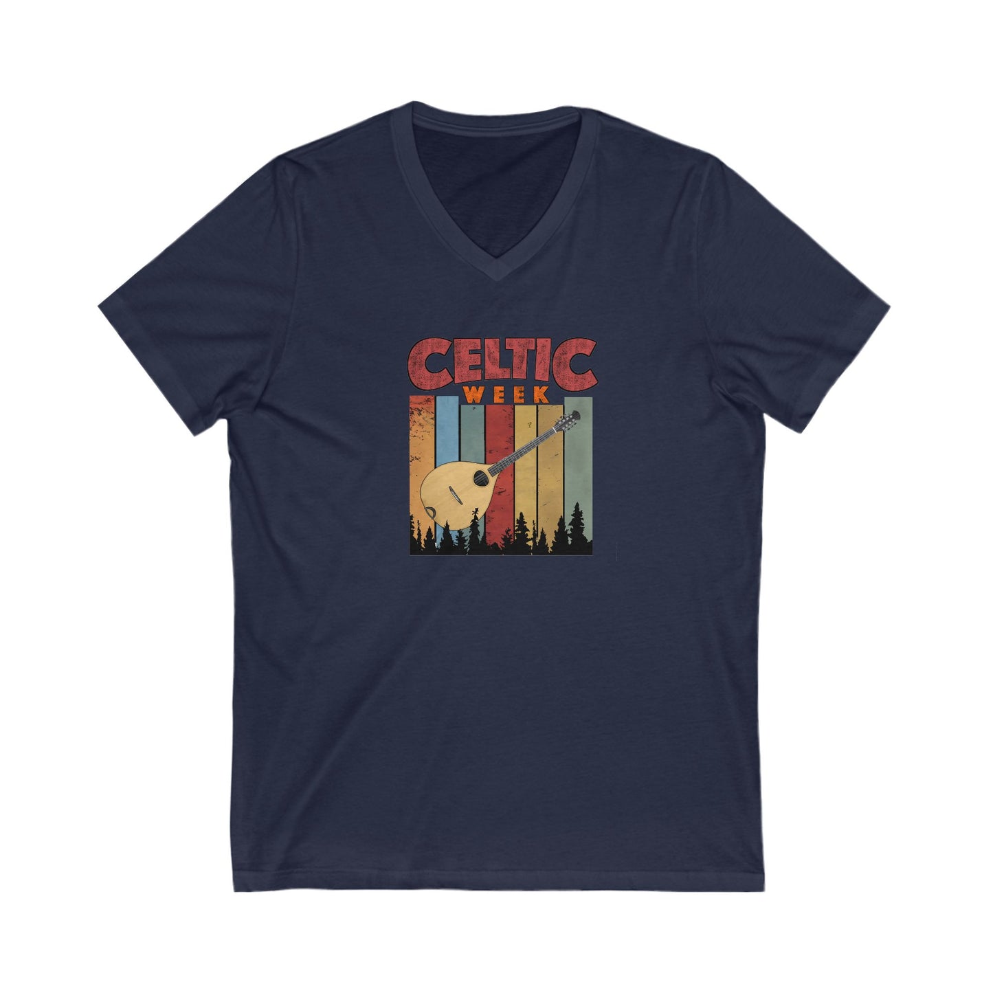 Celtic Week V-Neck Tee w/ Bouzouki