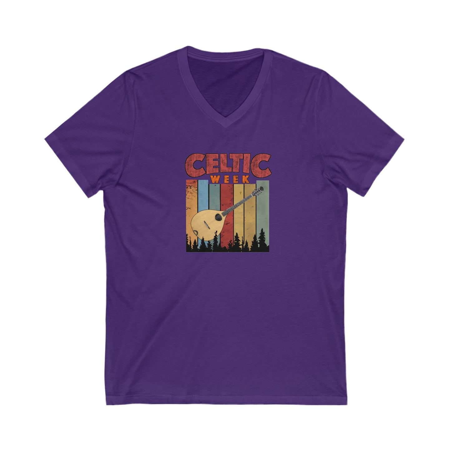 Celtic Week V-Neck Tee w/ Bouzouki