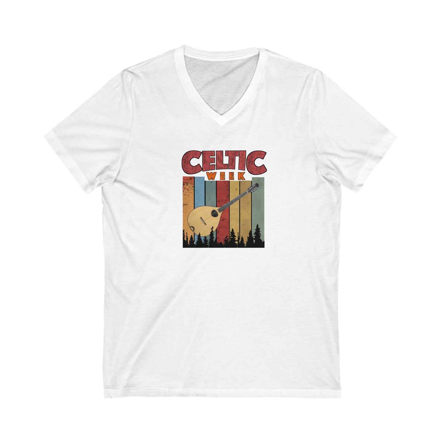 Celtic Week V-Neck Tee w/ Bouzouki