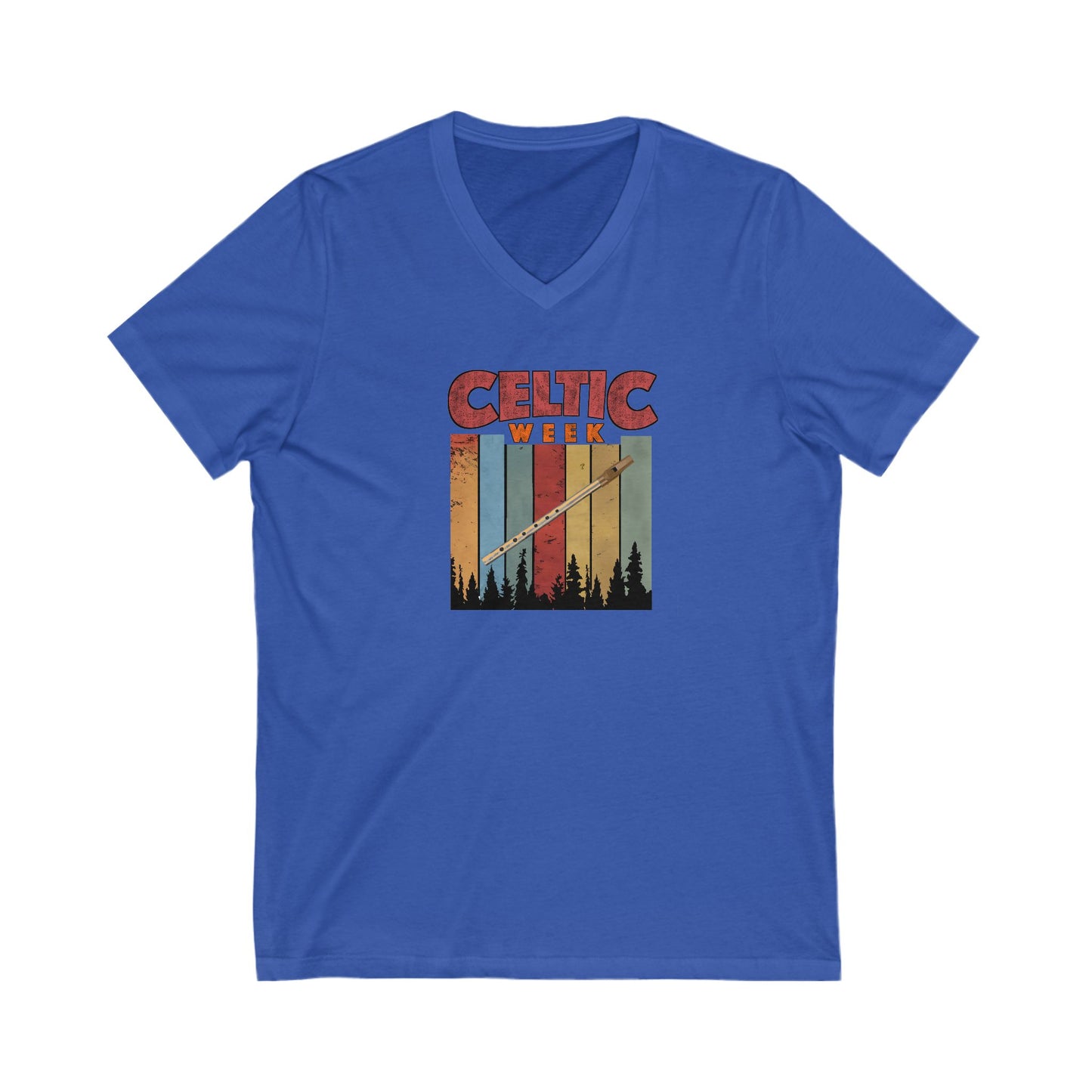 Celtic Week V-Neck Tee w/ tin whistle