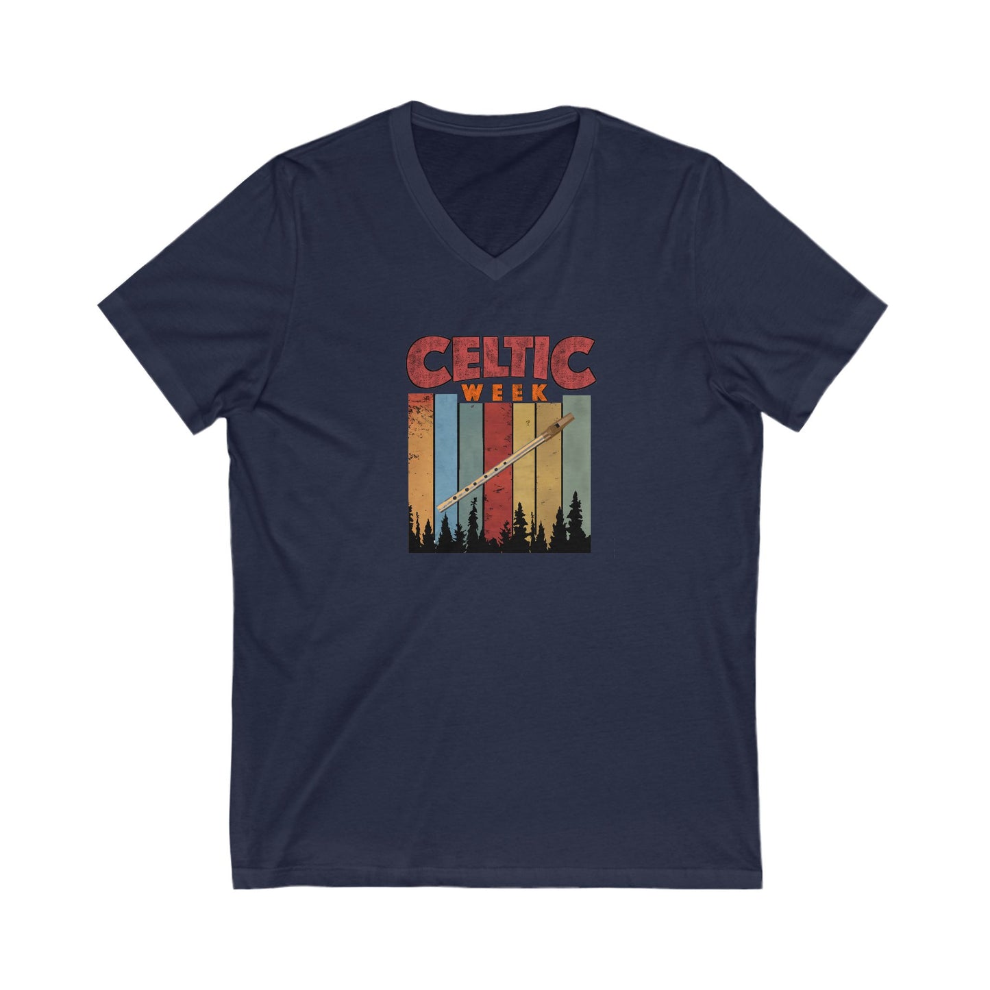 Celtic Week V-Neck Tee w/ tin whistle