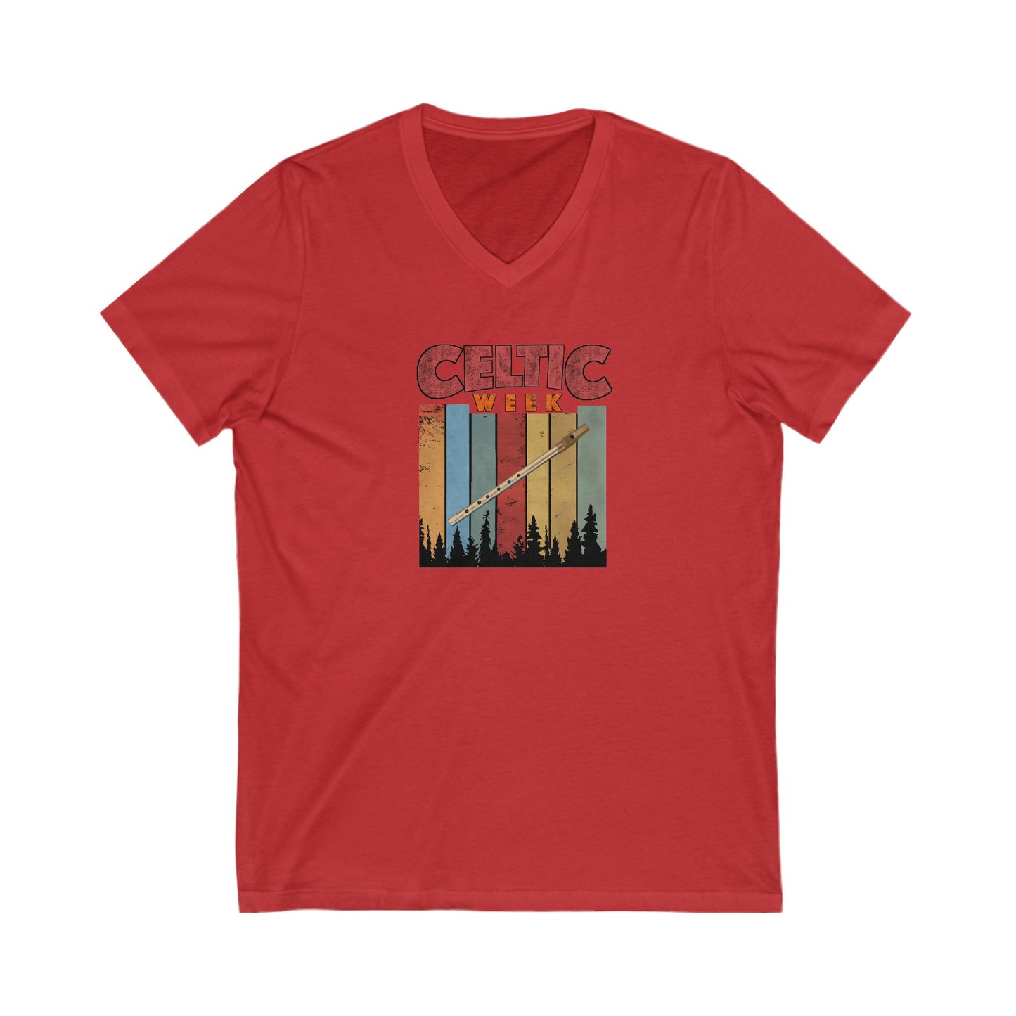 Celtic Week V-Neck Tee w/ tin whistle