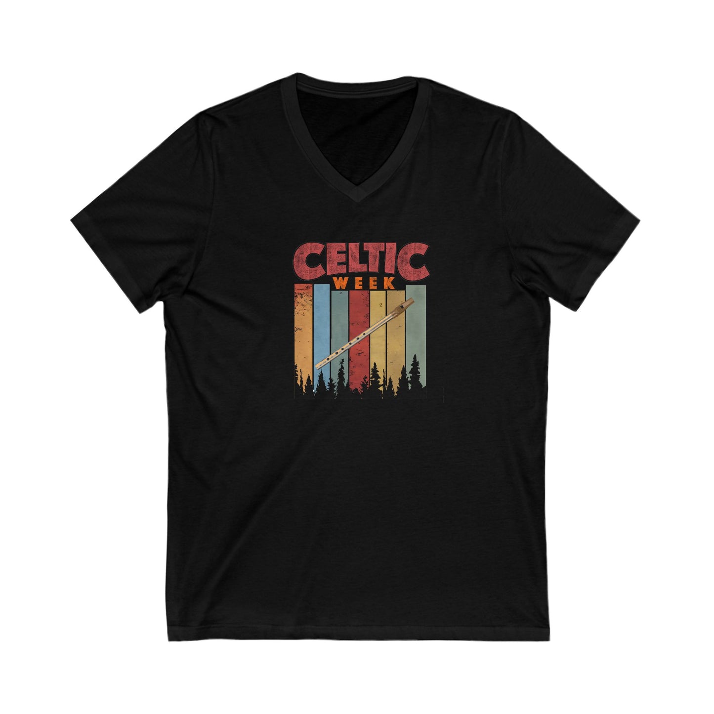 Celtic Week V-Neck Tee w/ tin whistle