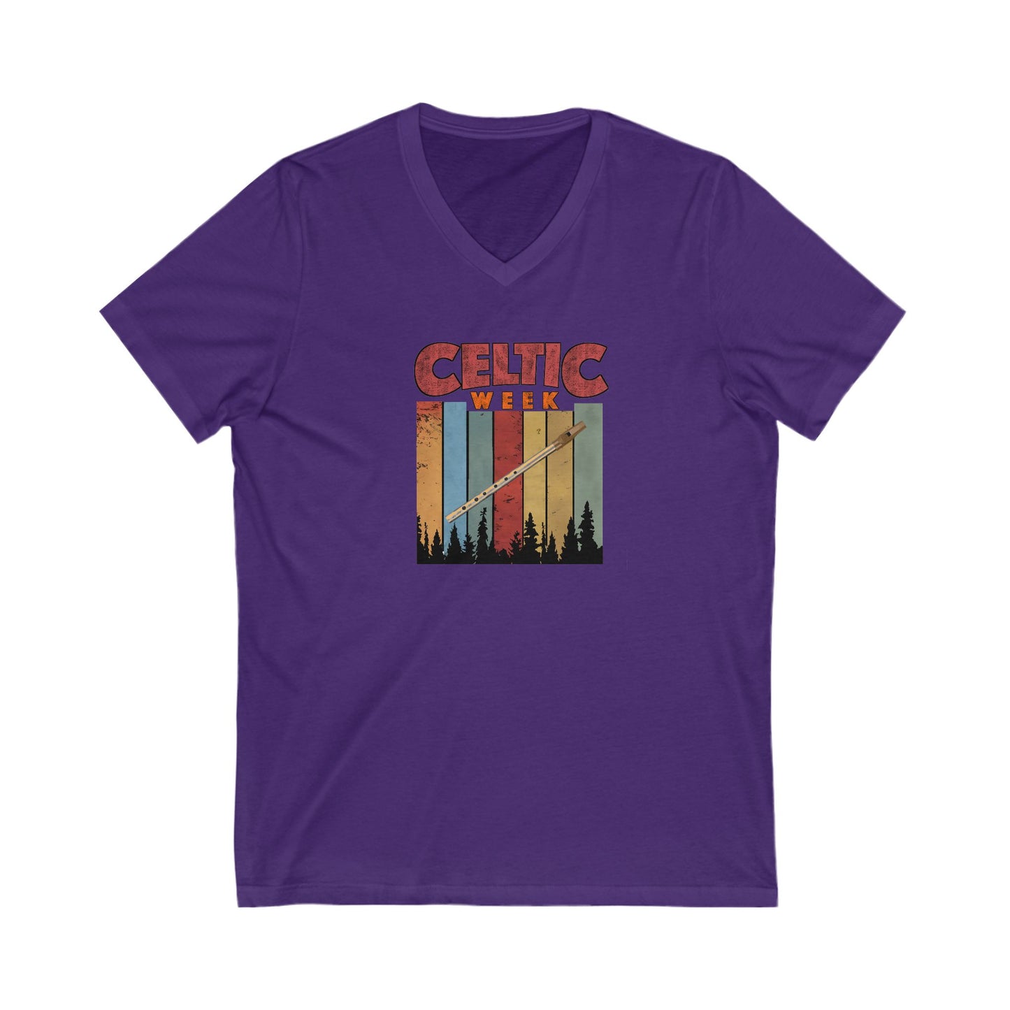 Celtic Week V-Neck Tee w/ tin whistle
