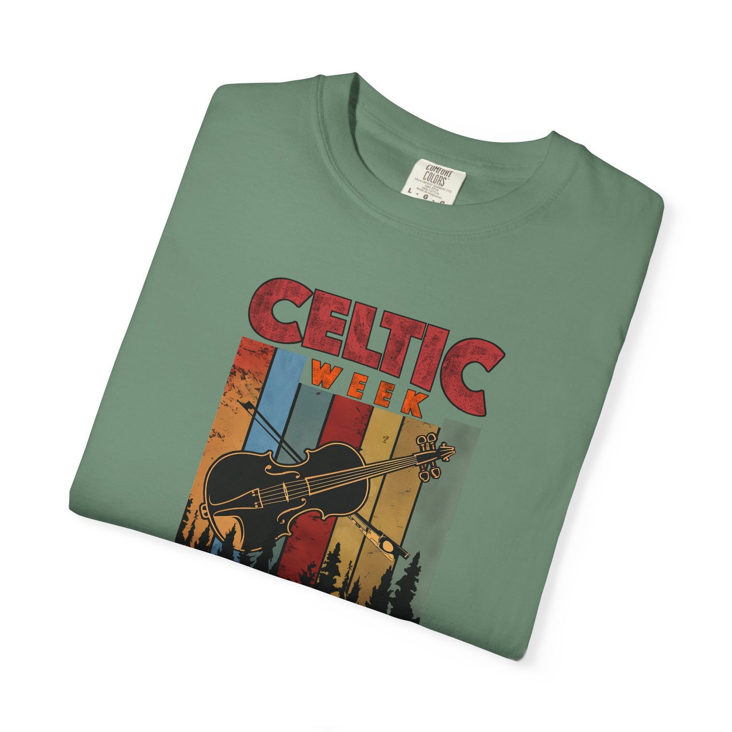 Celtic Week T-Shirt, Unisex Cotton Tee w/ Fiddle