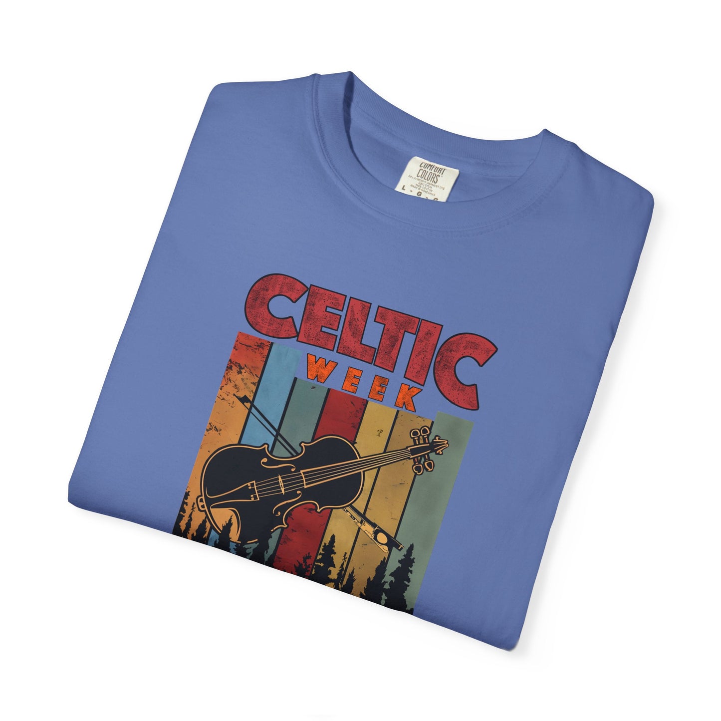 Celtic Week T-Shirt, Unisex Cotton Tee w/ Fiddle
