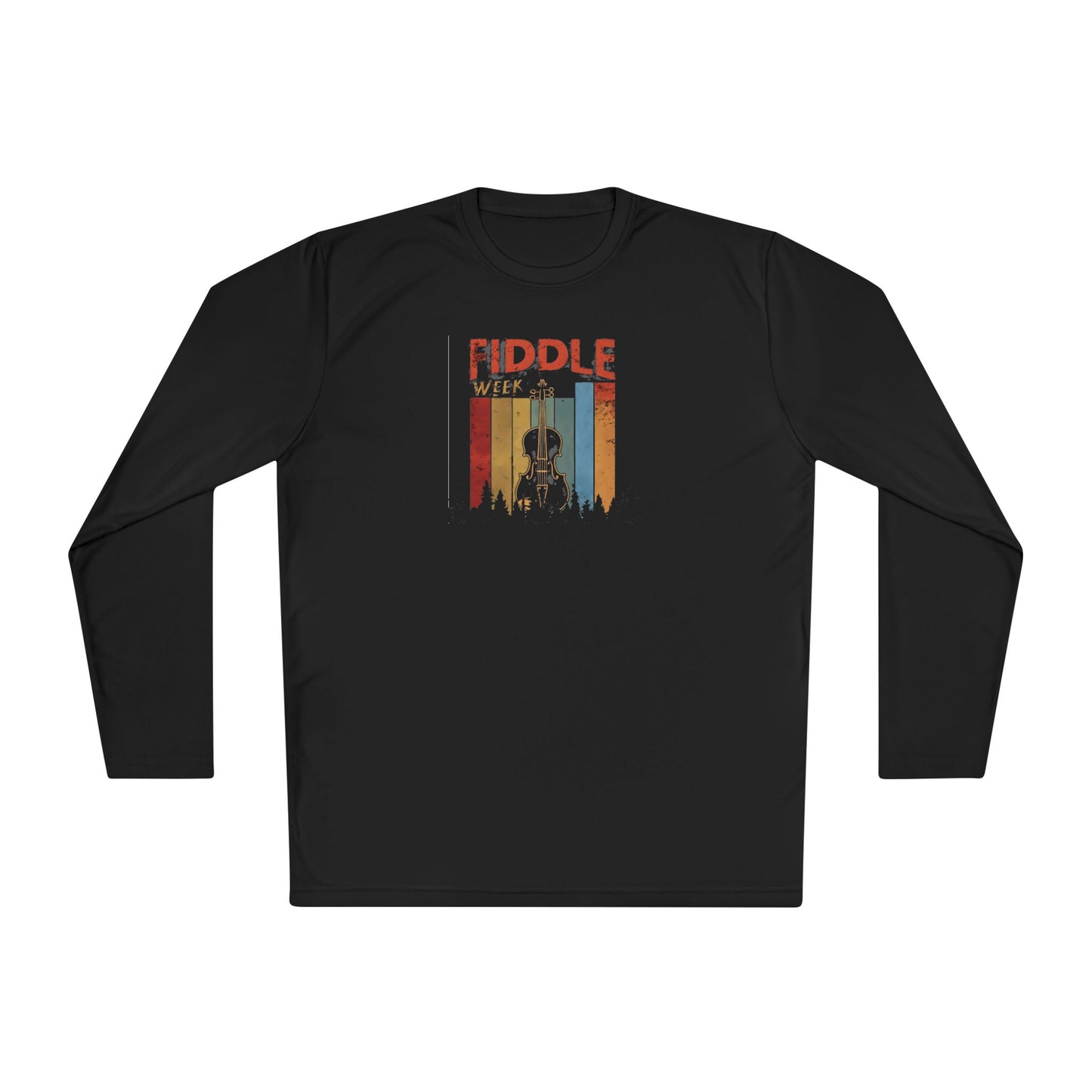 Vintage Fiddle Music Long Sleeve Tee, Music Lover Gift, Festival Apparel, Unisex Lightweight Shirt, Country Music Tee, Unique Graphic Tee